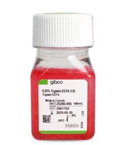 胰酶細(xì)胞消化液（0.25%胰酶，含EDTA，含酚紅）Gibco